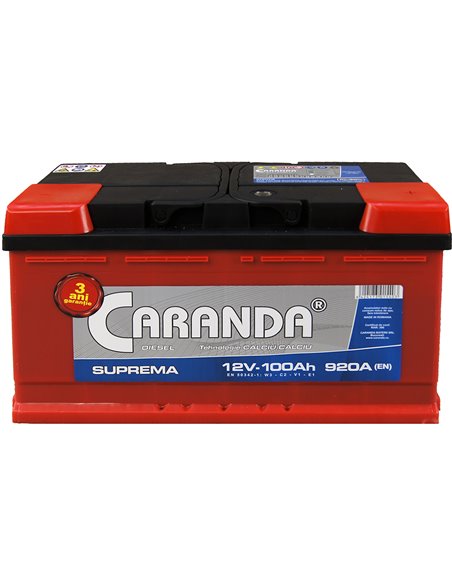CARANDA SUPREMA 12V 100Ah 920A - Borna Normala (dreapta +)