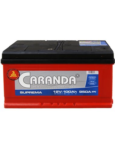 CARANDA SUPREMA 12V 100Ah 950A - Borna Normala (dreapta +)