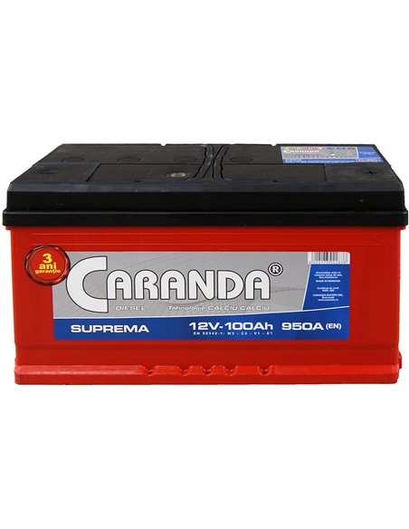 CARANDA SUPREMA 12V 100Ah 950A - Borna Normala (dreapta +)