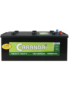 CARANDA HEAVY DUTY 12V 200Ah 1250A - Borna Tip camion