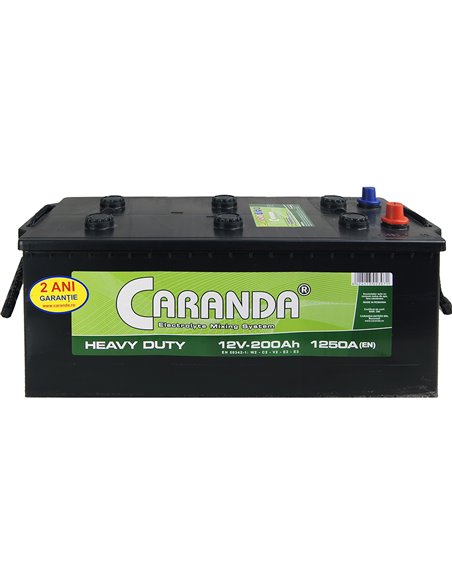 CARANDA HEAVY DUTY EMS 12V 200Ah 1250A - Borna Tip camion
