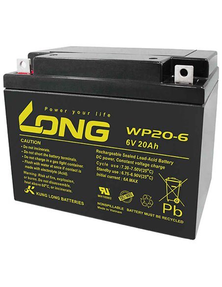 CARANDA LONG Stationara AGM/VRLA 6V 20Ah