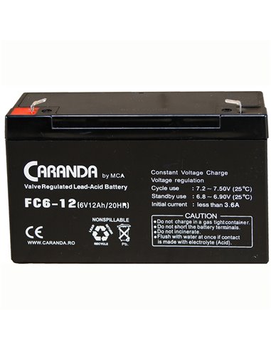CARANDA FC Stationara AGM/VRLA 6V 12Ah
