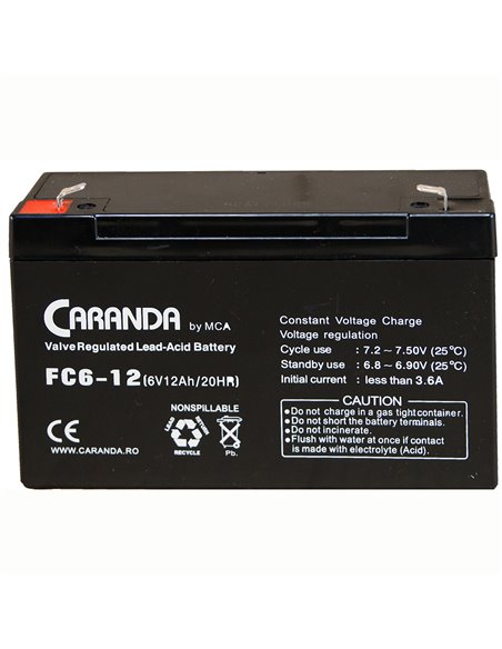 CARANDA FC Stationara AGM/VRLA 6V 12Ah