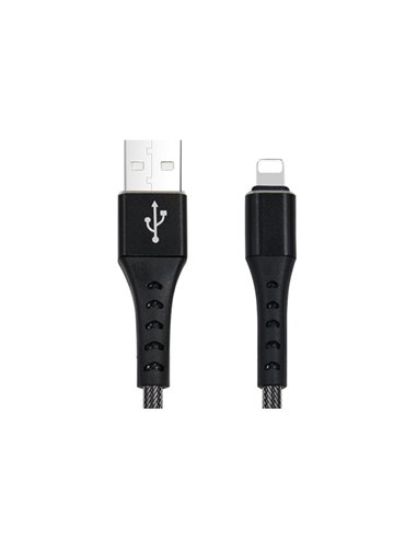 CABLU DATE INCARCARE FISH LIGHTNING(APPLE) 1M 2.4A NEGRU
