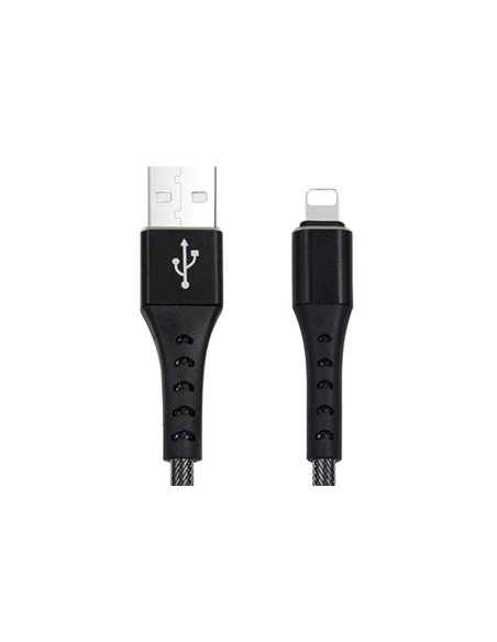 CABLU DATE INCARCARE FISH LIGHTNING(APPLE) 1M 2.4A NEGRU