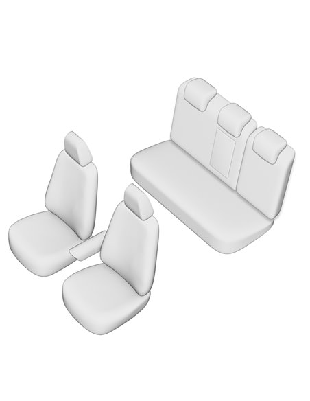 SET HUSE SCAUN UMBRELLA PENTRU SKODA OCTAVIA III (5 E) 2013 (BANCHETA FRACTIONATA) CU TETIERE SPATE IN FORMA DE L