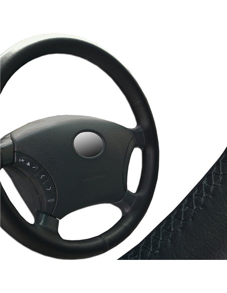 HUSA VOLAN CU SNUR PIELE NATURALA MULTI LINE NEGRU 39-41 CM