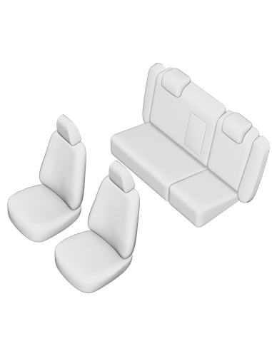 SET HUSE SCAUN UMBRELLA PENTRU SKODA OCTAVIA II 2004-2009 (BANCHETA FRACTIONATA) TIP 2 CU TETIERE SPATE IN FORMA DE L