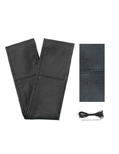 HUSA VOLAN CU SNUR PIELE NATURALA NEGRU 44-46 cm