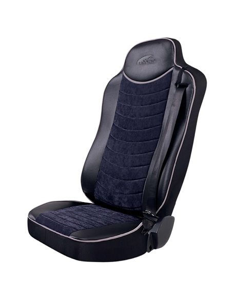 SET HUSE SCAUN TRUCK UMBRELLA PENTRU MAN TGX EURO 6 PIELE ECOLOGICA NEAGRA + VELVET NEGRU