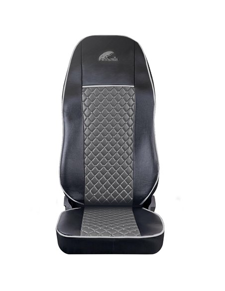 SET HUSE SCAUN TRUCK UMBRELLA PENTRU VOLVO EURO 5 PIELE ECOLOGICA GRI