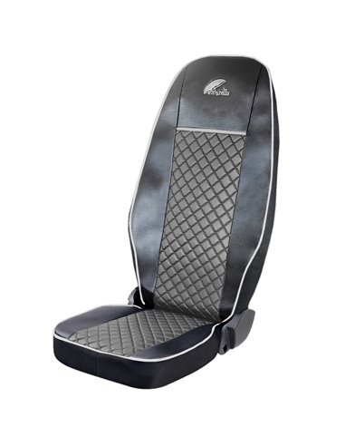 SET HUSE SCAUN TRUCK UMBRELLA PENTRU VOLVO EURO 5 PIELE ECOLOGICA GRI