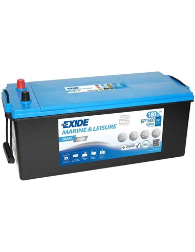 EXIDE DUAL AGM 12V 180Ah 900A - Borna Tip camion