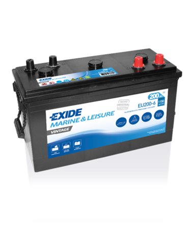 EXIDE VINTAGE 6V 200Ah 1150A - Borna Normala (dreapta +)