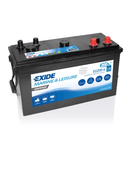 EXIDE VINTAGE 6V 200Ah 1150A - Borna Normala (dreapta +)