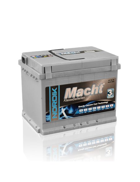 MACHT NORDIK 12V 56Ah 560A - Borna Normala (dreapta +)
