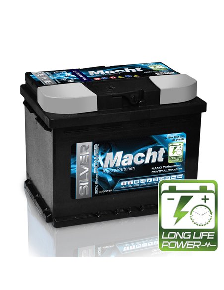 MACHT SILVER POWER 12V 65Ah 640A - Borna Normala (dreapta +)