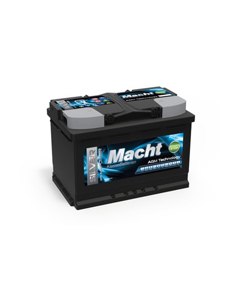 MACHT SILVER AGM 12V 80Ah 840A - Borna Normala (dreapta +)