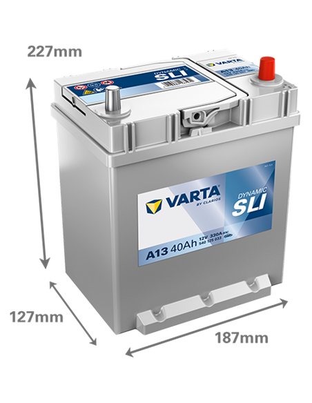 VARTA DYNAMIC SLI A13 12V 40Ah 330A - Borna Normala (dreapta +)