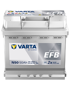 VARTA DYNAMIC EFB N50 12V 50Ah 550A - Borna Normala (dreapta +)