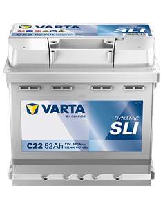VARTA DYNAMIC SLI C22 12V 52Ah 470A - Borna Normala (dreapta +)