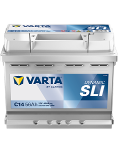 VARTA DYNAMIC SLI C14 12V 56Ah 480A - Borna Normala (dreapta +)