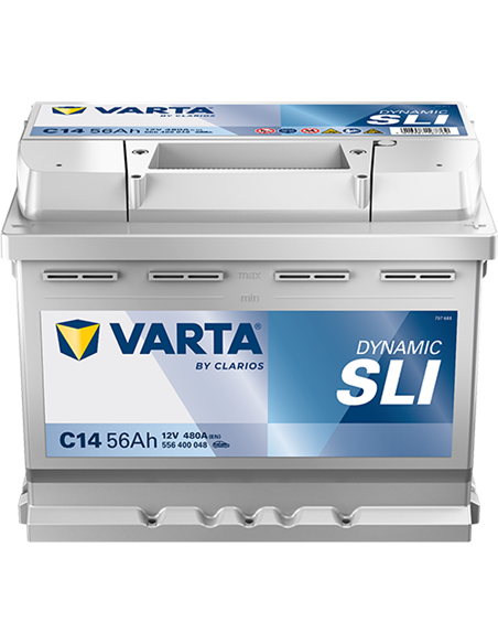VARTA DYNAMIC SLI C14 12V 56Ah 480A - Borna Normala (dreapta +)