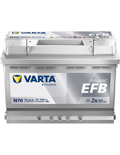 VARTA DYNAMIC EFB N70 12V 70Ah 760A - Borna Normala (dreapta +)