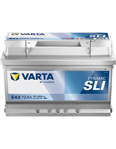 VARTA DYNAMIC SLI E43 12V 72Ah 680A - Borna Normala (dreapta +)