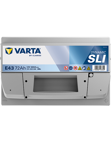 VARTA DYNAMIC SLI E43 12V 72Ah 680A - Borna Normala (dreapta +)