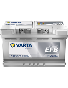 VARTA DYNAMIC EFB N80 12V 80Ah 800A - Borna Normala (dreapta +)