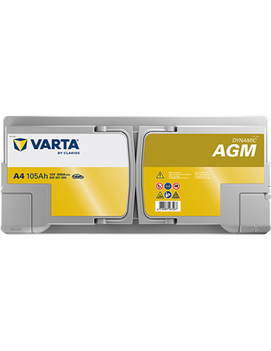 VARTA DYNAMIC AGM START-STOP A4 12V 105Ah 950A - Borna Normala (dreapta +)