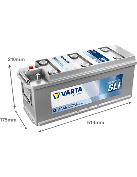 VARTA PROMOTIVE SLI I2 12V 110Ah 760A - Borna Tip camion