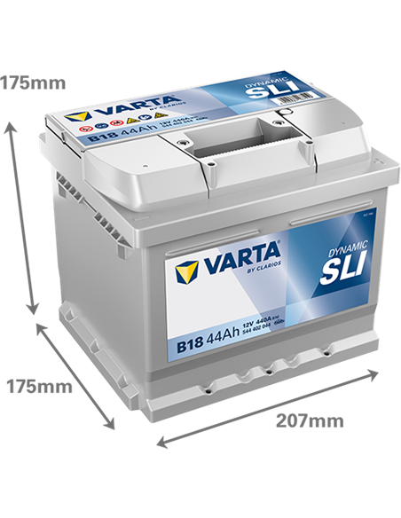 VARTA DYNAMIC SLI B18 12V 44Ah 440A - Borna Normala (dreapta +)