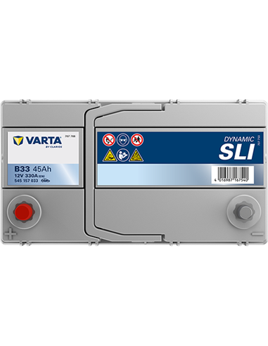VARTA DYNAMIC SLI B33 12V 45Ah 330A - Borna Inversa (stanga +)