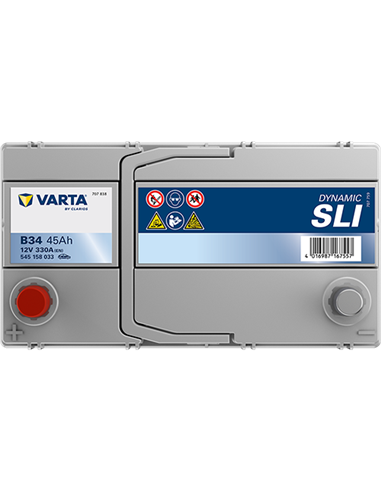 VARTA DYNAMIC SLI B34 12V 45Ah 330A - Borna Inversa (stanga +)
