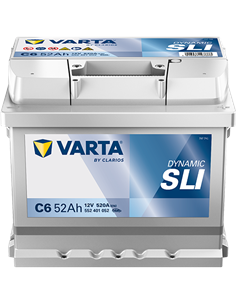 VARTA DYNAMIC SLI C6 12V 52Ah 520A - Borna Normala (dreapta +)