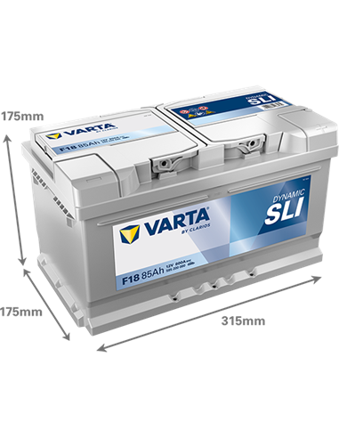 VARTA DYNAMIC SLI F18 12V 85Ah 800A - Borna Normala (dreapta +)