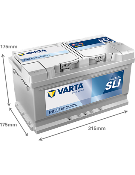 VARTA DYNAMIC SLI F18 12V 85Ah 800A - Borna Normala (dreapta +)